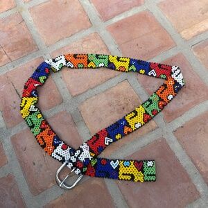Vintage Colorful Beaded Belt